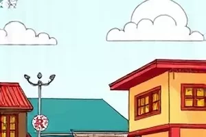 《山里的晚自习》封面：教室灯光与黑板